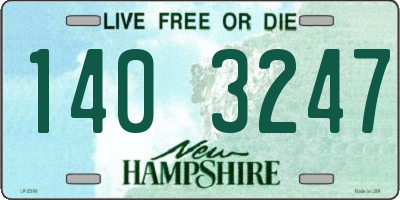 NH license plate 1403247