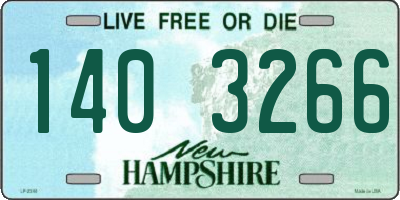 NH license plate 1403266