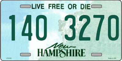 NH license plate 1403270