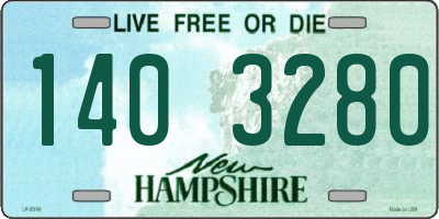 NH license plate 1403280