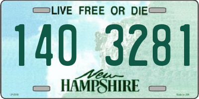 NH license plate 1403281
