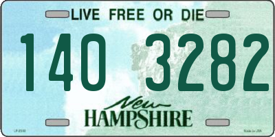 NH license plate 1403282
