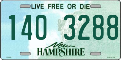 NH license plate 1403288