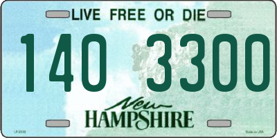 NH license plate 1403300