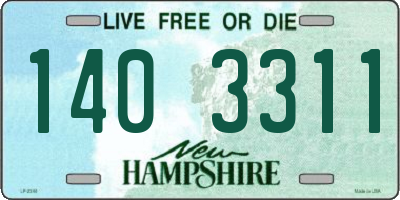 NH license plate 1403311