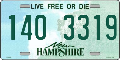 NH license plate 1403319