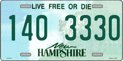 NH license plate 1403330