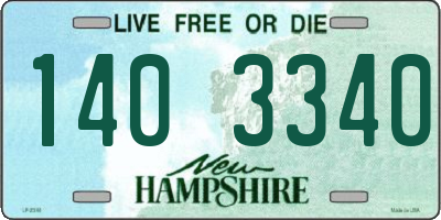 NH license plate 1403340