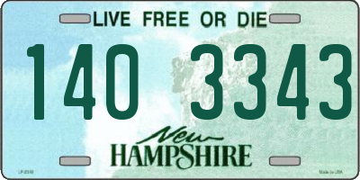 NH license plate 1403343