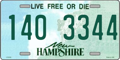 NH license plate 1403344