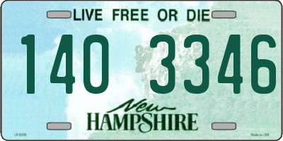 NH license plate 1403346