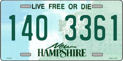 NH license plate 1403361