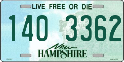 NH license plate 1403362