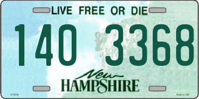 NH license plate 1403368