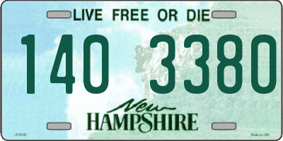 NH license plate 1403380