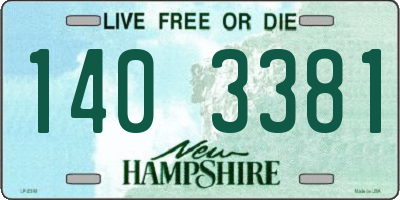 NH license plate 1403381