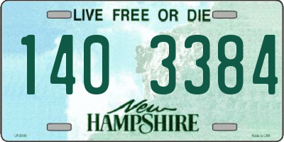 NH license plate 1403384