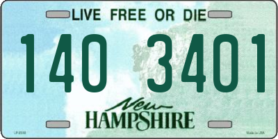 NH license plate 1403401
