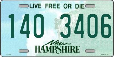 NH license plate 1403406