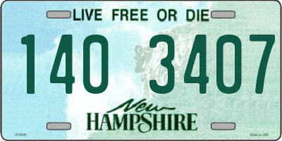 NH license plate 1403407