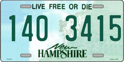 NH license plate 1403415