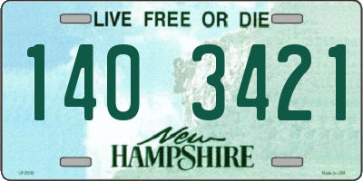 NH license plate 1403421