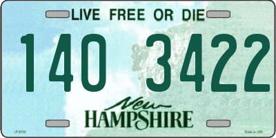 NH license plate 1403422