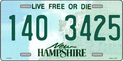 NH license plate 1403425