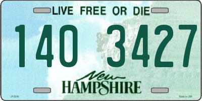 NH license plate 1403427