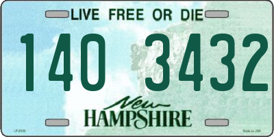 NH license plate 1403432