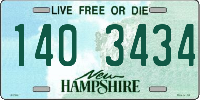 NH license plate 1403434