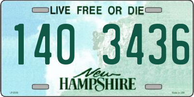 NH license plate 1403436