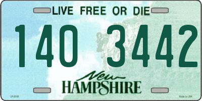 NH license plate 1403442