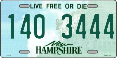 NH license plate 1403444