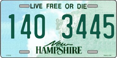 NH license plate 1403445