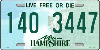 NH license plate 1403447