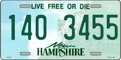 NH license plate 1403455