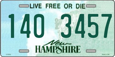 NH license plate 1403457