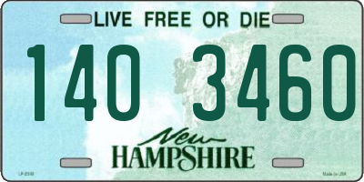 NH license plate 1403460