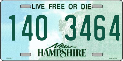 NH license plate 1403464