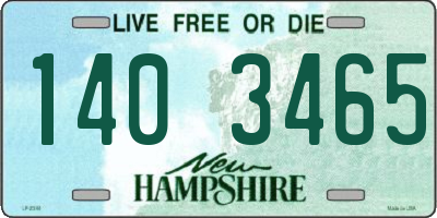 NH license plate 1403465