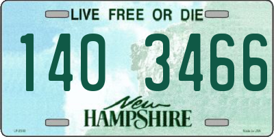 NH license plate 1403466