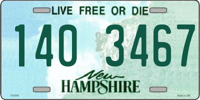 NH license plate 1403467
