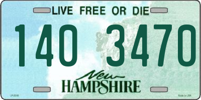 NH license plate 1403470
