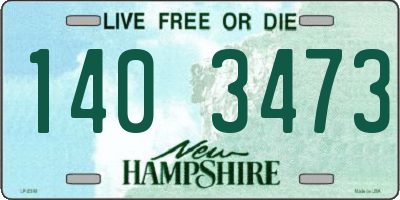 NH license plate 1403473