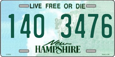 NH license plate 1403476