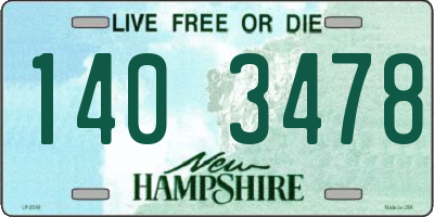 NH license plate 1403478