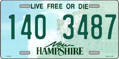NH license plate 1403487