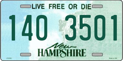 NH license plate 1403501