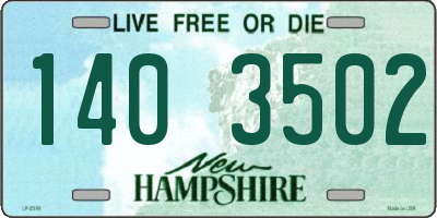 NH license plate 1403502